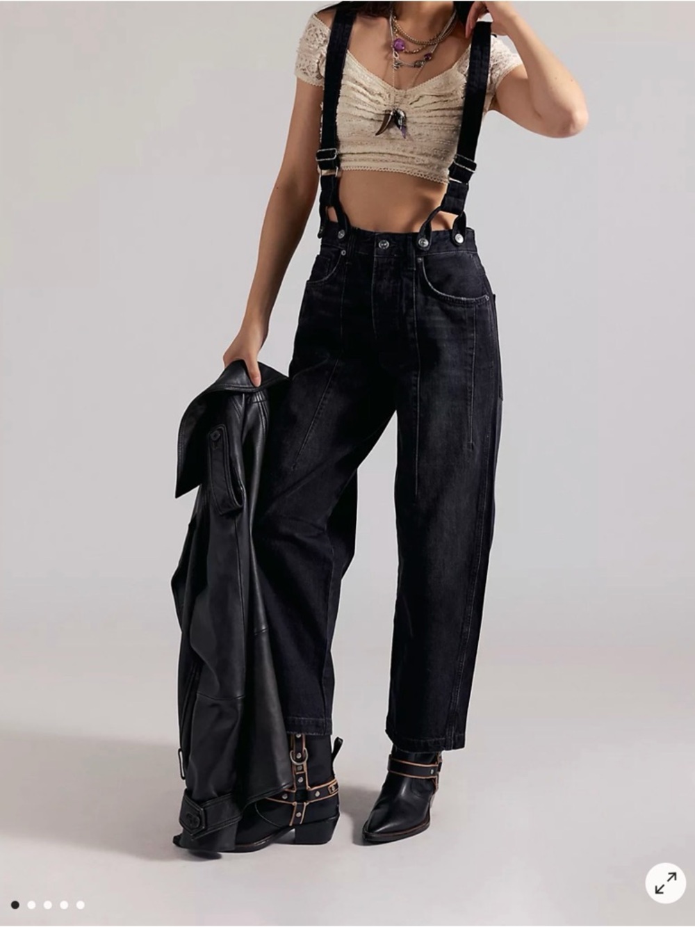 We The Free Berkley Suspender Barrel Jean 🔥 Size 30